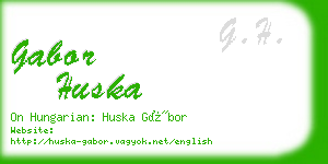 gabor huska business card